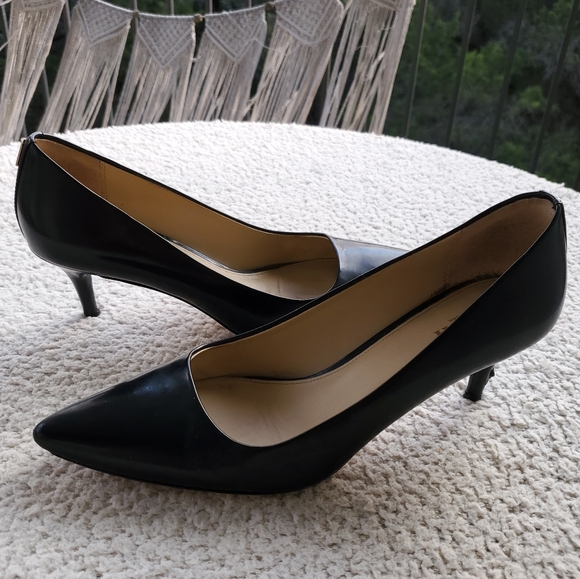 Coach Women's Classic Black Leather Pumps - Picture 4 of 12